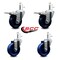 Service Caster 4'' Solid Poly Wheel Swivel 7/16'' Stem Caster Set 2 Total Lock Brake, 4PK SCC-GRTTL20S414-SPUS-716138-2-S-2 - alternate 5